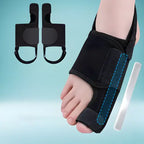 Dispositif correcteur agissant sur l'alignement du gros orteil pour redresser progressivement la déviation de l'hallux valgus.
