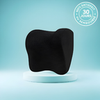 Coussin appui-tête voiture ergonomique noir en mousse à mémoire de forme